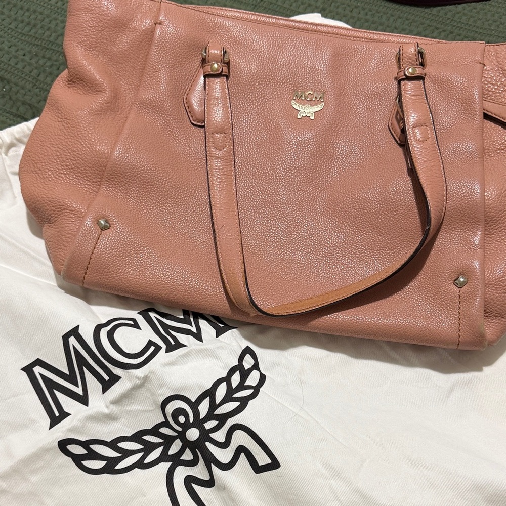 MCM Blush Leather Tote